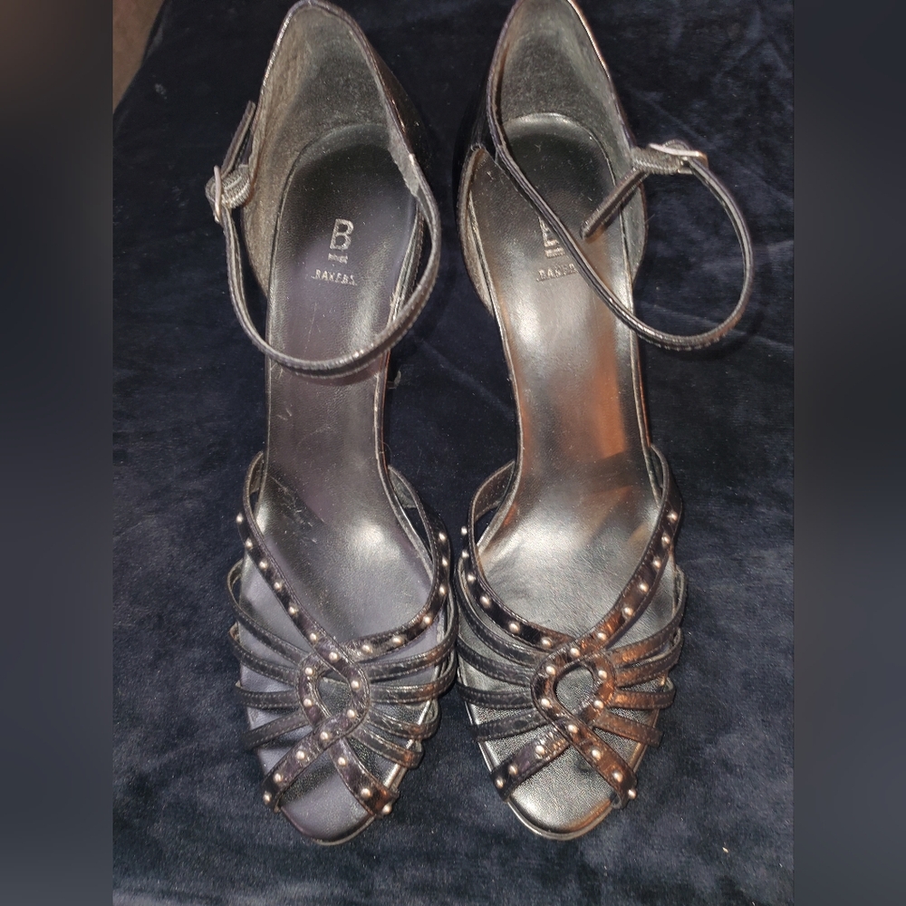 Bakers Black Studded Women's Heels